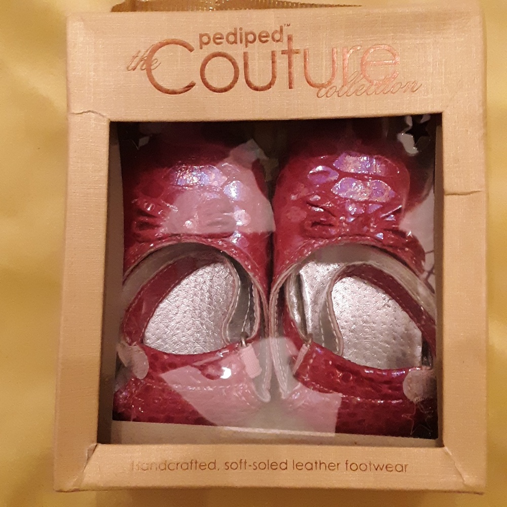NWT Pink Couture Collection leather 12-18 months